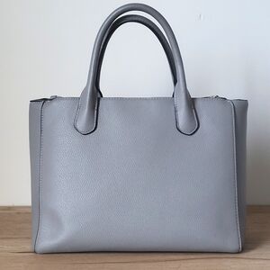 A New Day gray Medium sized faux leather satchel crossbody Purse